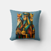 Three Wise Men Abstract Nativity Art クッション (正面)