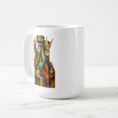 Three Wise Men Abstract Nativity Art  コーヒーマグカップ (正面左)