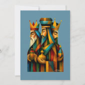 Three Wise Men Abstract Nativity Art シーズンカード (正面)