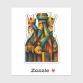 Three Wise Men Abstract Nativity Art  シール (シート)