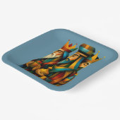 Three Wise Men Abstract Nativity Art  ペーパープレート (傾斜あり)