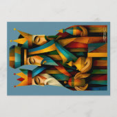 Three Wise Men Abstract Nativity Art 招待状 (正面)