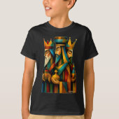 Three Wise Men Abstract Nativity Art Tシャツ (正面)