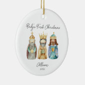 Three Wise Men Baby's First Christmas Nativity セラミックオーナメント (右)