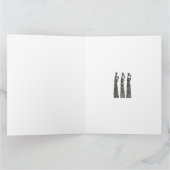 Three Wise Men Black & White Christmas Nativity カード (内部)