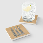 Three Wise Men Black & White Christmas Nativity ストーンコースター (横)