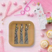 Three Wise Men Black & White Christmas Nativity ペーパープレート (パーティー)