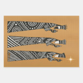 Three Wise Men Black & White Christmas Nativity ラッピングペーパーシート (正面)