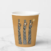 Three Wise Men Black & White Christmas Nativity 紙コップ (正面)