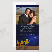 Three Wise Men Christmas パーソナライズされた Photo Card シーズンカード (正面/裏面)