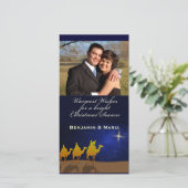 Three Wise Men Christmas パーソナライズされた Photo Card シーズンカード (スタンド正面)