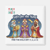 Three Wise Men Christmas Gifts Logic Game Magnet マグネット (正面)