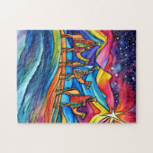 Three Wise Men Colorful Christmas Holiday  ジグソーパズル (横)