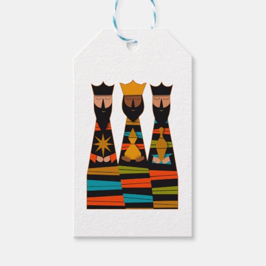 Three Wise Men Modern Mid-Century ギフトタグ (正面)