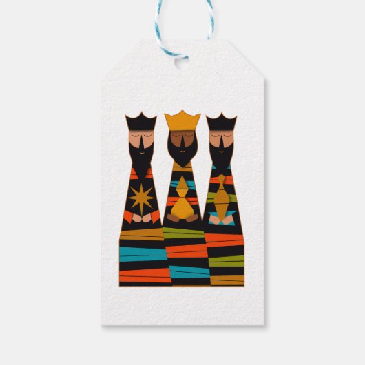 Three Wise Men Modern Mid-Century ギフトタグ (裏面)