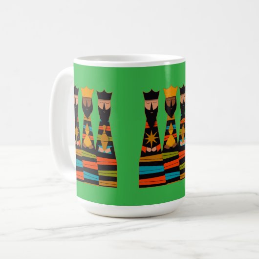 Three Wise Men Modern Mid-Century コーヒーマグカップ (正面左)