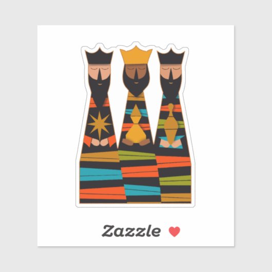 Three Wise Men Modern Mid-Century シール (シート)