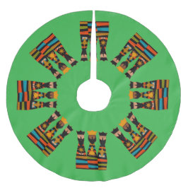 Three Wise Men Modern Mid-Century ブラッシュドポリエステルツリースカート