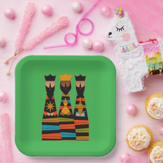 Three Wise Men Modern Mid-Century ペーパープレート (パーティー)