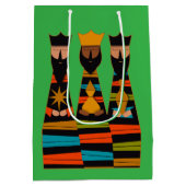 Three Wise Men Modern Mid-Century ミディアムペーパーバッグ (裏面)