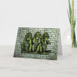 Three Wise Monkeys Graffiti Greeting Card カード