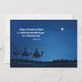 Three Wisemen approaching Bethlehem - Personalize シーズンカード