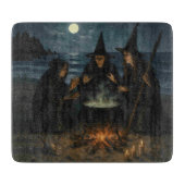 Three Witches Brew Cauldron Full Moon Beach  カッティングボード (正面)