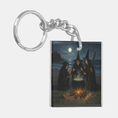 Three Witches Brew Cauldron Full Moon Beach  キーホルダー (正面左)