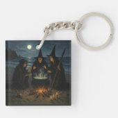 Three Witches Brew Cauldron Full Moon Beach  キーホルダー (裏面)