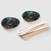 Three Witches Brew Cauldron Full Moon Beach  ハンドファン (組立なし)