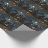 Three Witches Brew Cauldron Full Moon Beach  ラッピングペーパー (角)