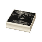 Three Witches Brew Cauldron Full Moon Beach  ラバースタンプ (スタンプ)