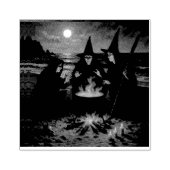 Three Witches Brew Cauldron Full Moon Beach  ラバースタンプ (インプリント)
