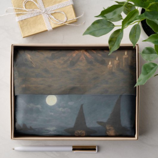 Three Witches Brew Cauldron Full Moon Beach  薄葉紙 (ギフト)