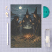 Three Witches Brew Cauldron Full Moon Beach 薄葉紙 (クラフト)