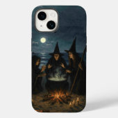 Three Witches Brew Cauldron Full Moon Beach Case-Mate iPhoneケース (裏面)