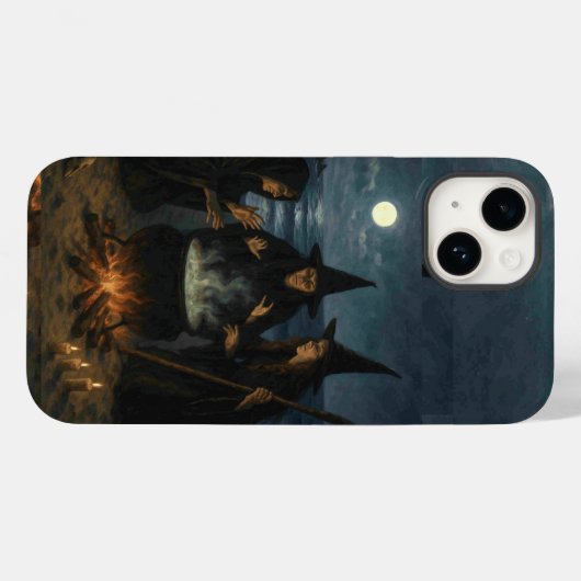 Three Witches Brew Cauldron Full Moon Beach  Case-Mate iPhoneケース (裏面 (横))