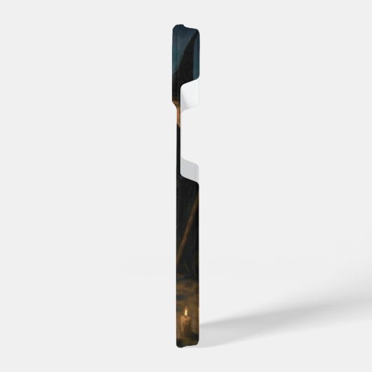 Three Witches Brew Cauldron Full Moon Beach  iPhoneケース (左側面)