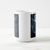 Three Wolves Howling at the Full Moon - Three Wolf コーヒーマグカップ (中央)