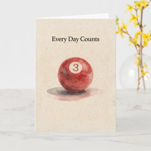 Three Year Anniversary Sobreity Pool Ball カード (黄色い花)