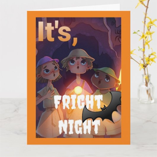 #ThreeHikerGangAndTheHauntedCaveハロウィーン カード (黄色い花)