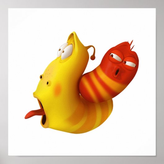 Threepa新しい赤い黄色の幼虫は幼虫としても知られる ポスター (正面)