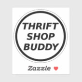Thrift Shop Buddy Merch W&Bロゴステッカーホワイト シール (シート)