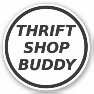 Thrift Shop Buddy Merch W&Bロゴステッカーホワイト シール
