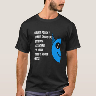 Thrift Storeで忘れは決して悪魔は青を見つける Tシャツ