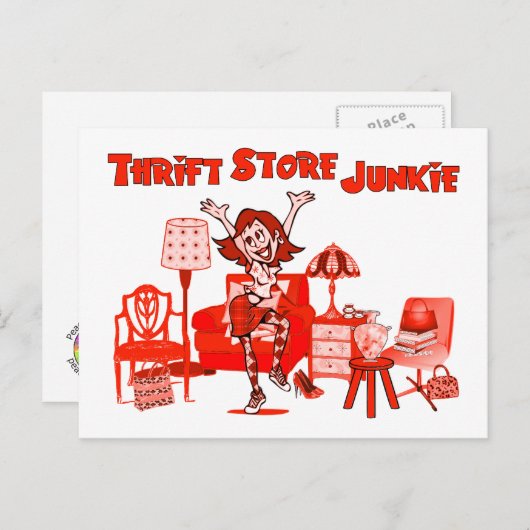 Thrift Store Junkie ポストカード (正面/裏面)