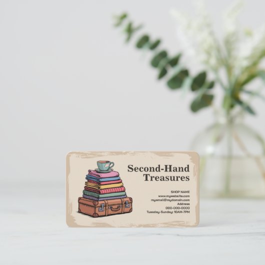 Thrift Store - Vintage-Style 名刺 (スタンド正面)