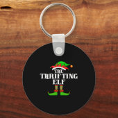Thrifting Elf Matching Family Group Christmas Part キーホルダー (正面)