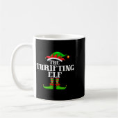 Thrifting Elf Matching Family Group Christmas Part コーヒーマグカップ (左)