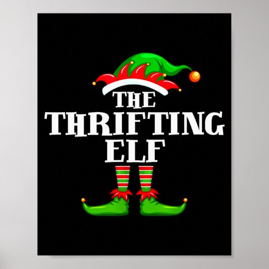 Thrifting Elf Matching Family Group Christmas Part ポスター (正面)